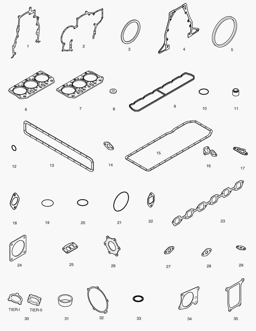 КОМПЛЕКТ ПРОКЛАДОК ДЛЯ КАПИТАЛЬНОГО РЕМОНТА-ВСЕ