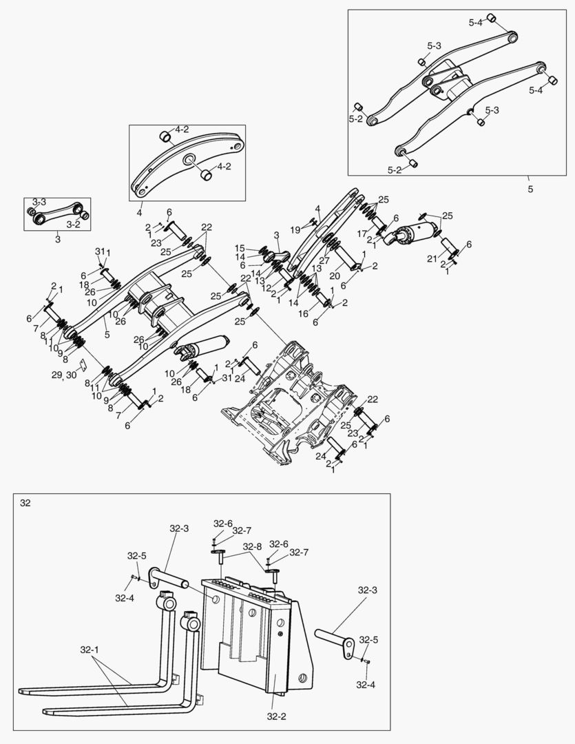 Спецтехника 5122 FRONT ASS`Y - PALLET FORK [10101~]