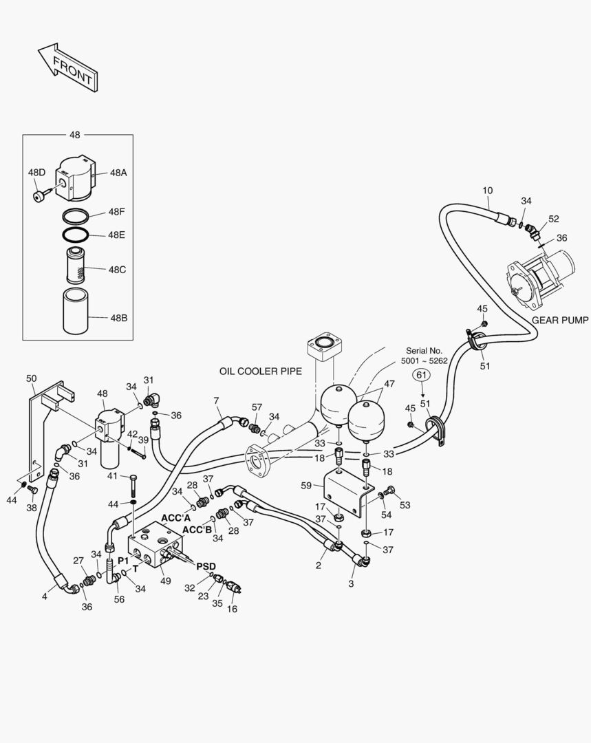 1450 BRAKE PIPING(2) [5001~5811]