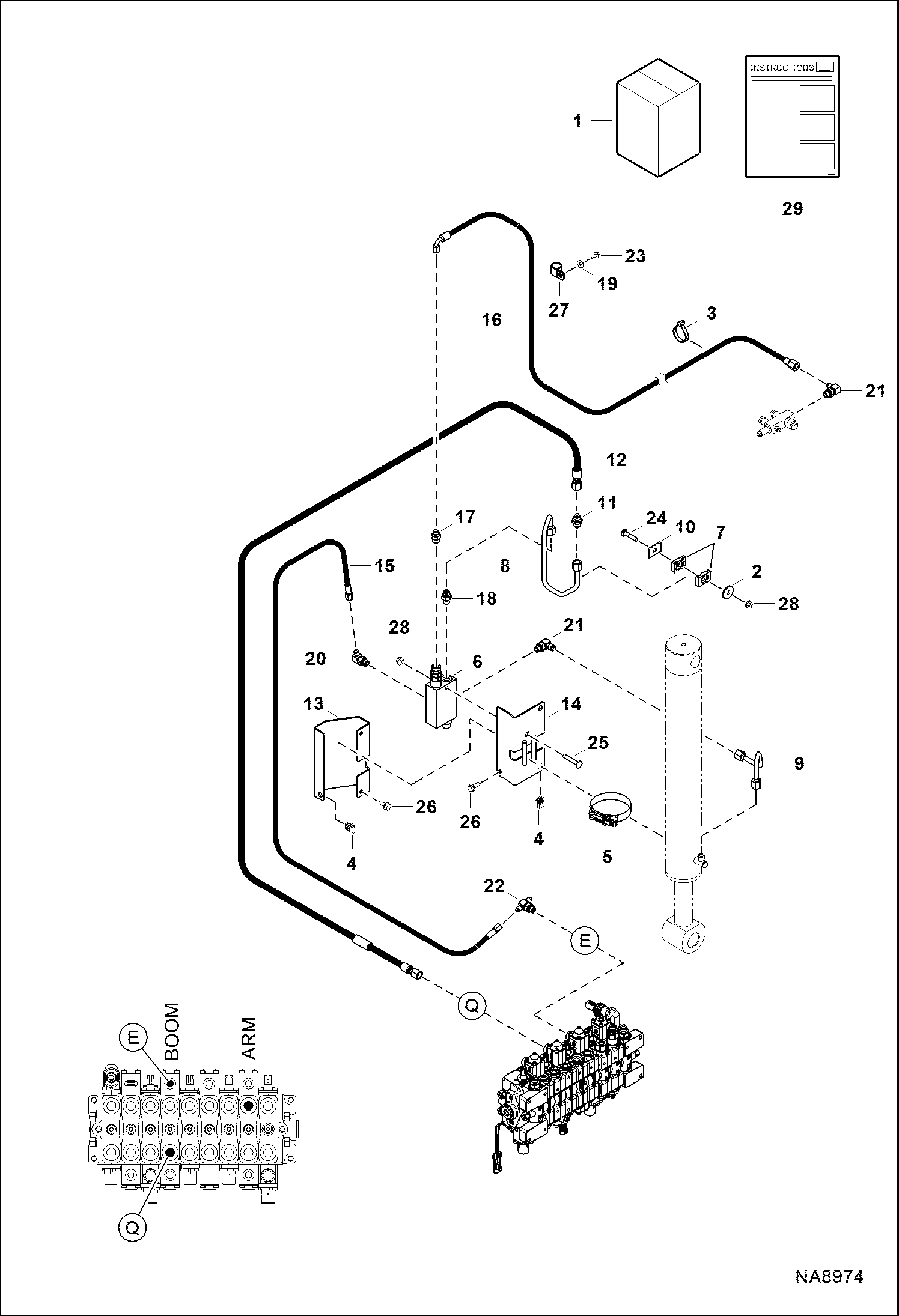 КОМПЛЕКТ УСТРОЙСТВ УДЕРЖАНИЯ НАГРУЗКИ (СТРЕЛА)
