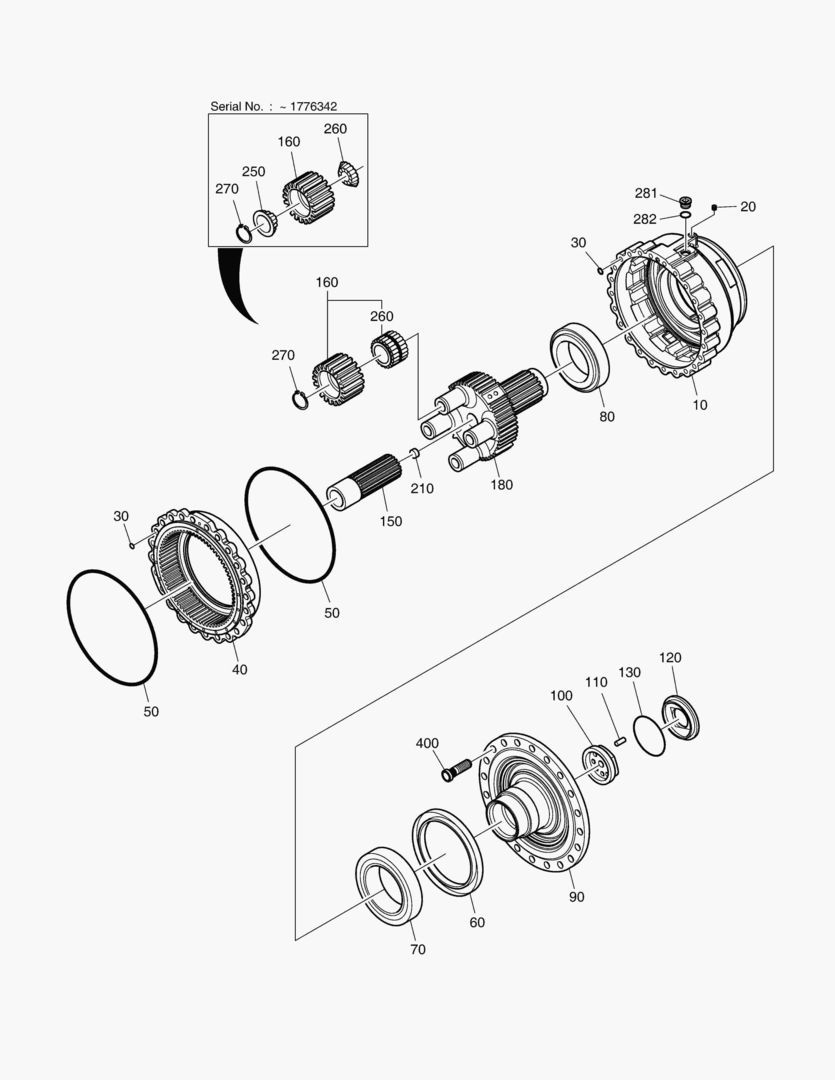 3370 OUTPUT - REAR AXLE [5001~10139]