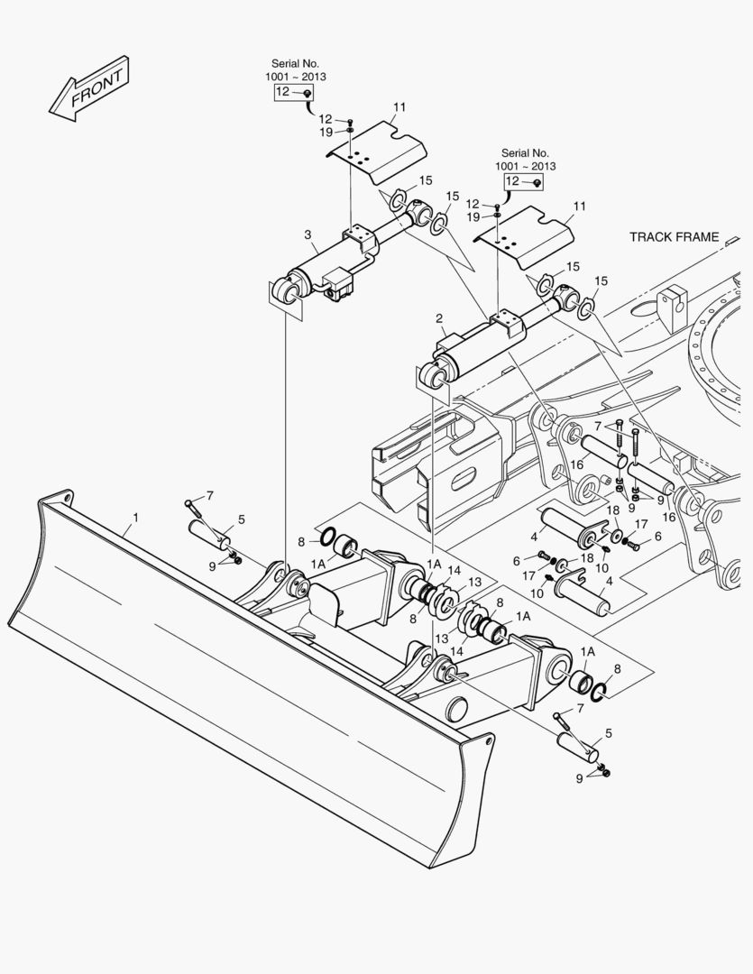 БУЛЬДОЗЕРНЫЙ ОТВАЛ - 2590 мм