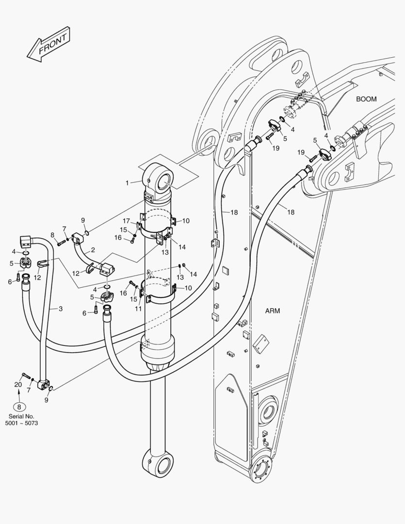 ГИДРОСИСТЕМА РУКОЯТИ - РУКОЯТЬ 2.9 м