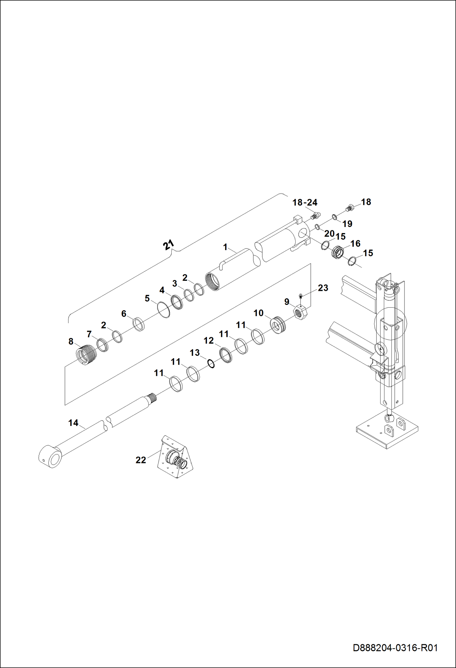 ЦИЛИНДР СТАБИЛИЗАТОРА
