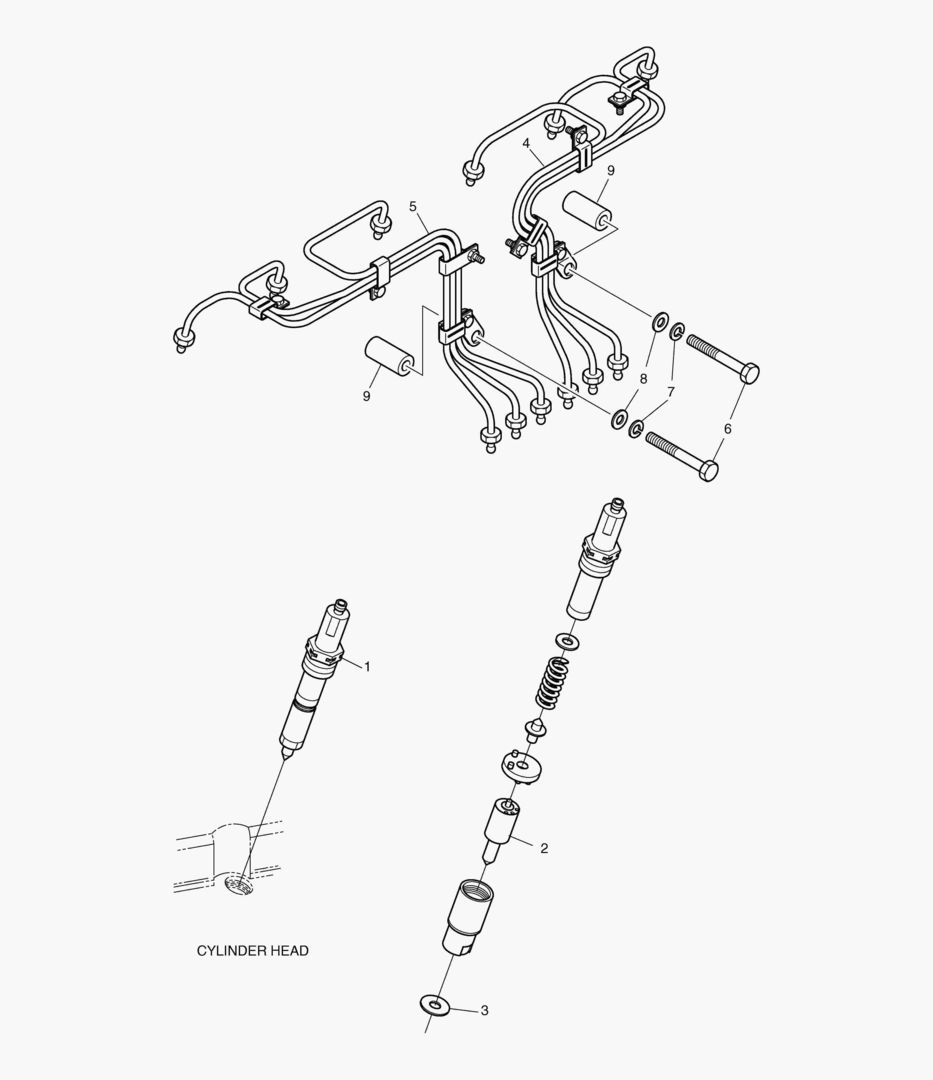 025 NOZZLE & FUEL INJECTION PIPE