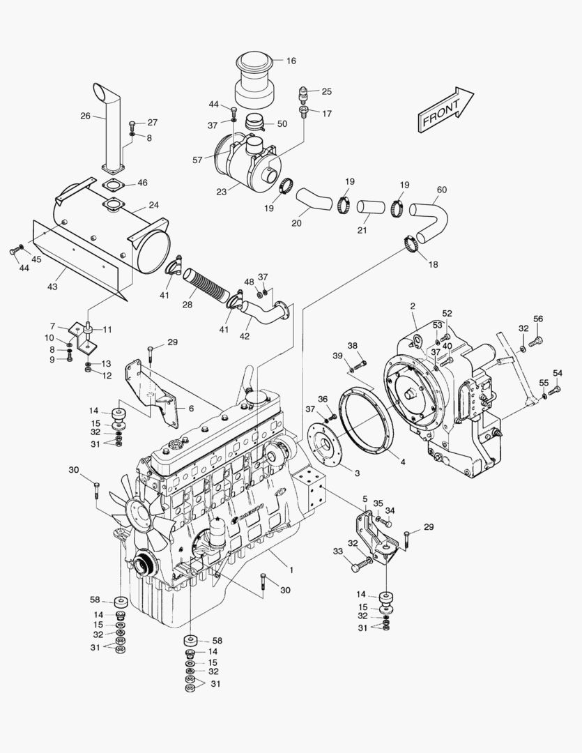 1111 ENGINE & TRANSMISSION ASS`Y-DE12T [254~]