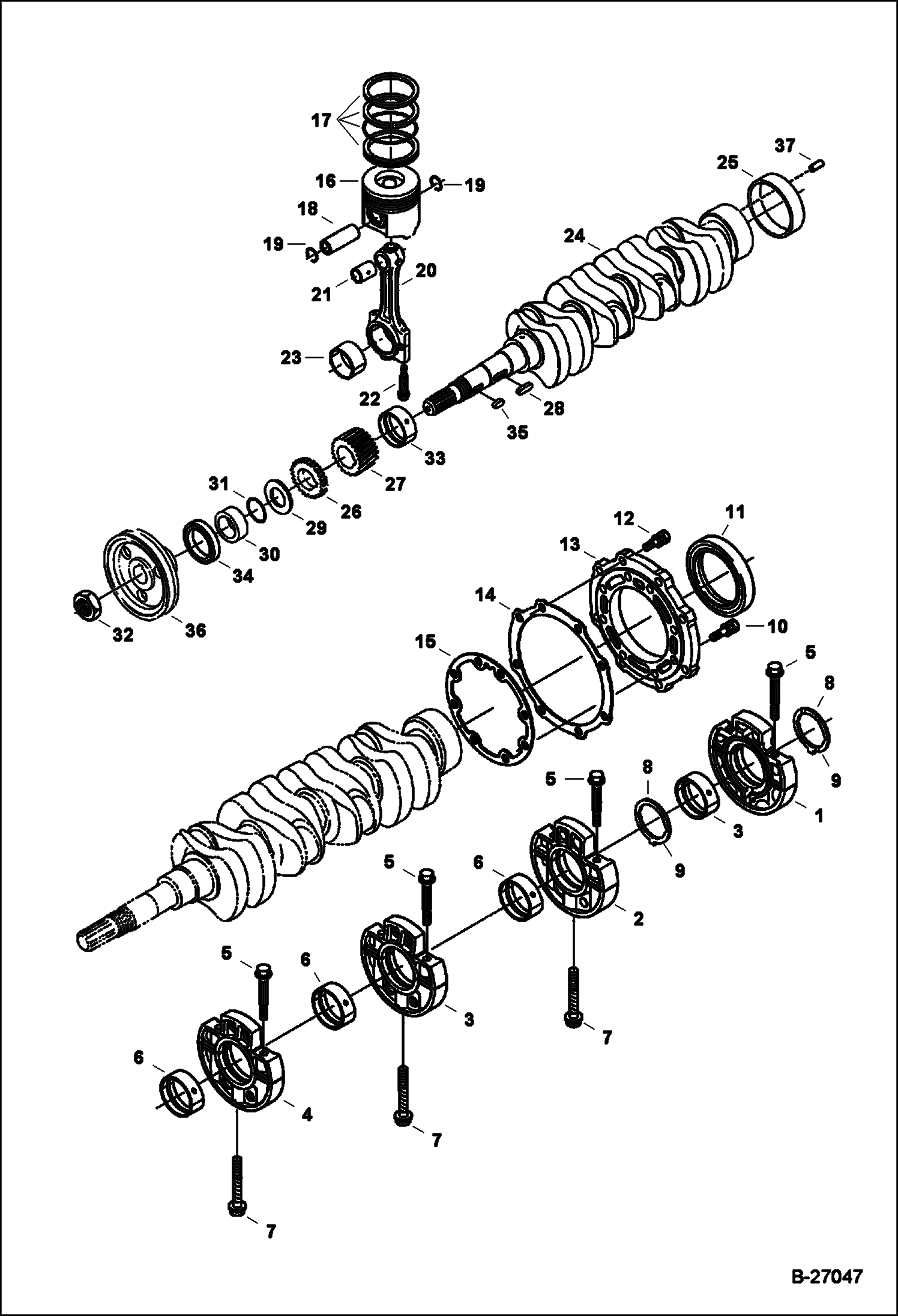 ПОРШНЬ И КОЛЕНЧАТЫЙ ВАЛ
