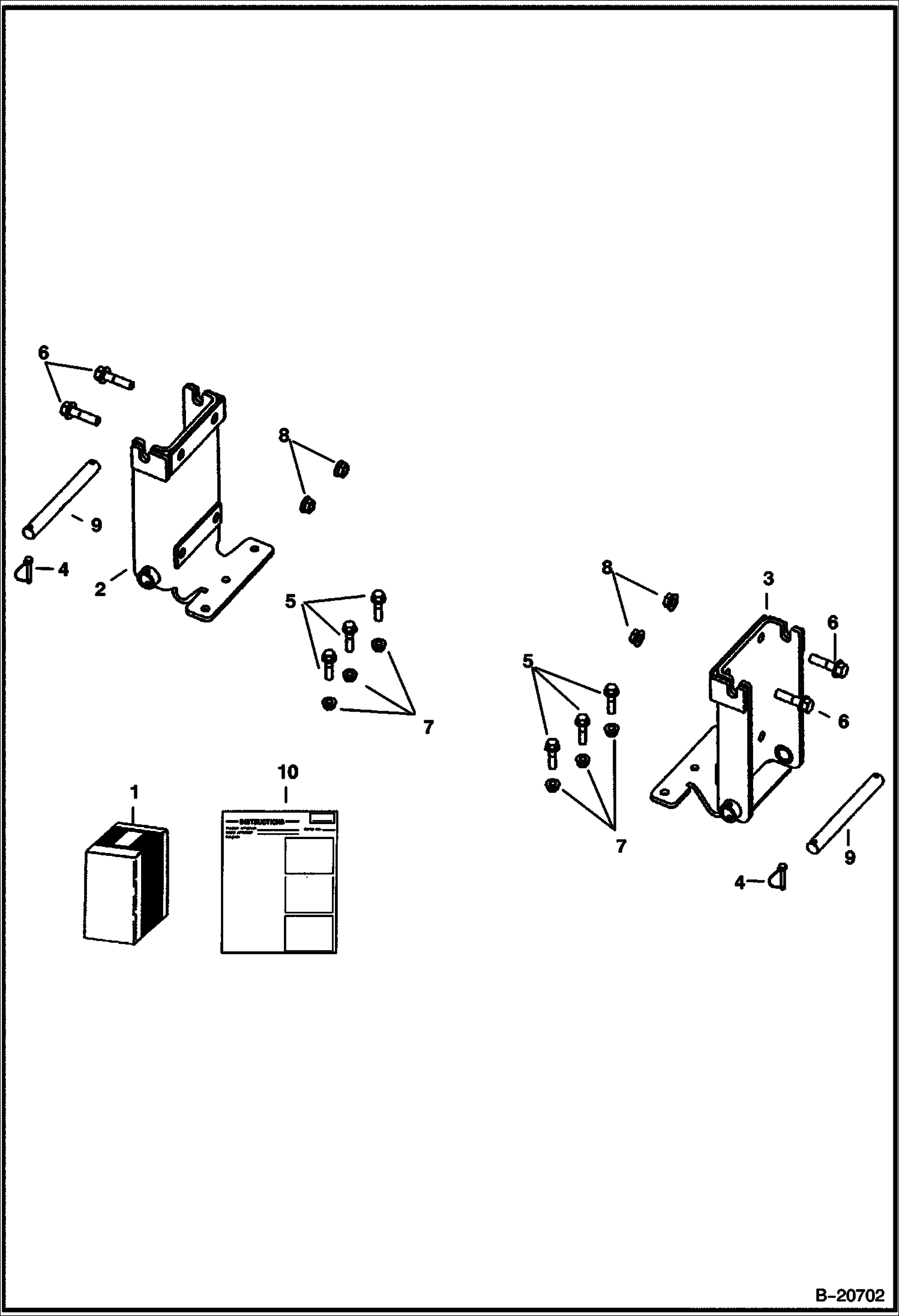 КОМПЛЕКТ ВОДЯНОГО ОХЛАЖДЕНИЯ КРЕПЕЖНЫЙ КОМПЛЕКТ (753 И 763 F И G СЕРИИ)