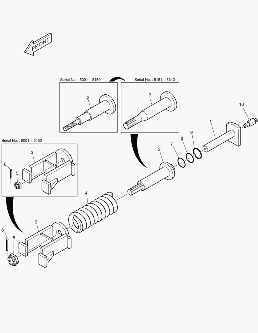 ПРУЖИНЫ ГУСЕНИЦЫ - ПРАВОСТОРОННИЙ