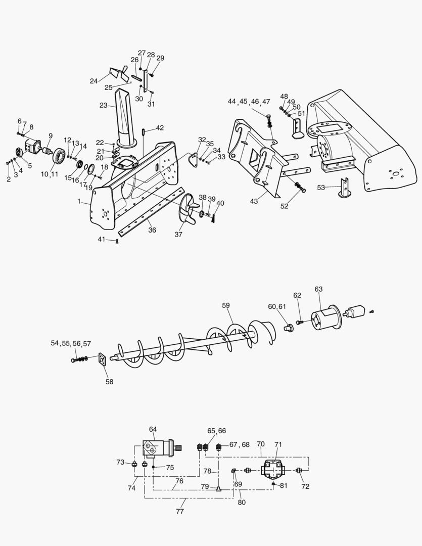 5611 SNOW BLOWER-SINGLE SHAFT & MACHINE(QC)