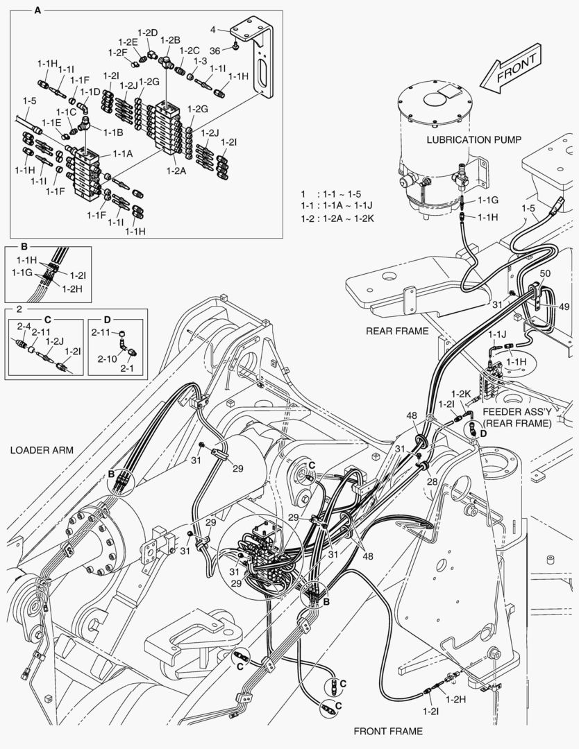 СМАЗКА - ПИТАТЕЛЬ(ПЕРЕДНЯЯ РАМА)