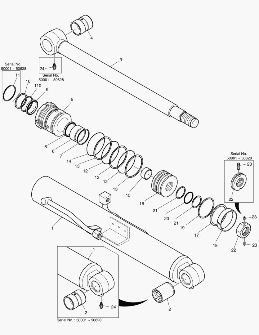 ЦИЛИНДР СТРЕЛЫ - ГИДРОЗАМОК