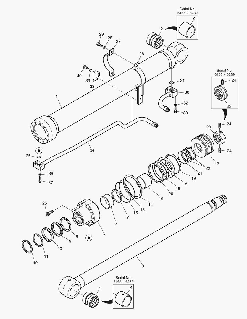 Спецтехника 4401 BOOM CYLINDER - R.H.(ARTI BOOM) [6165~]