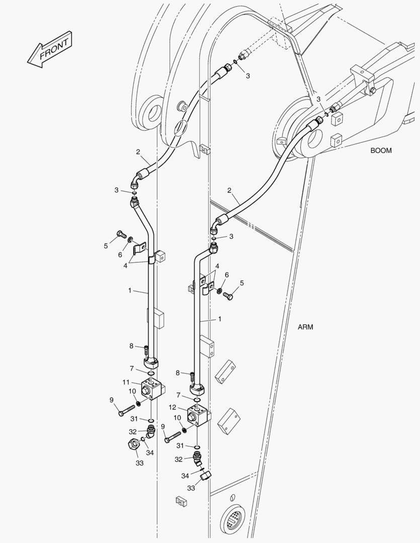 ГИДРОСИСТЕМА РУКОЯТИ - РУКОЯТЬ 2.2 м(ВРАЩАЮЩИЙСЯ)