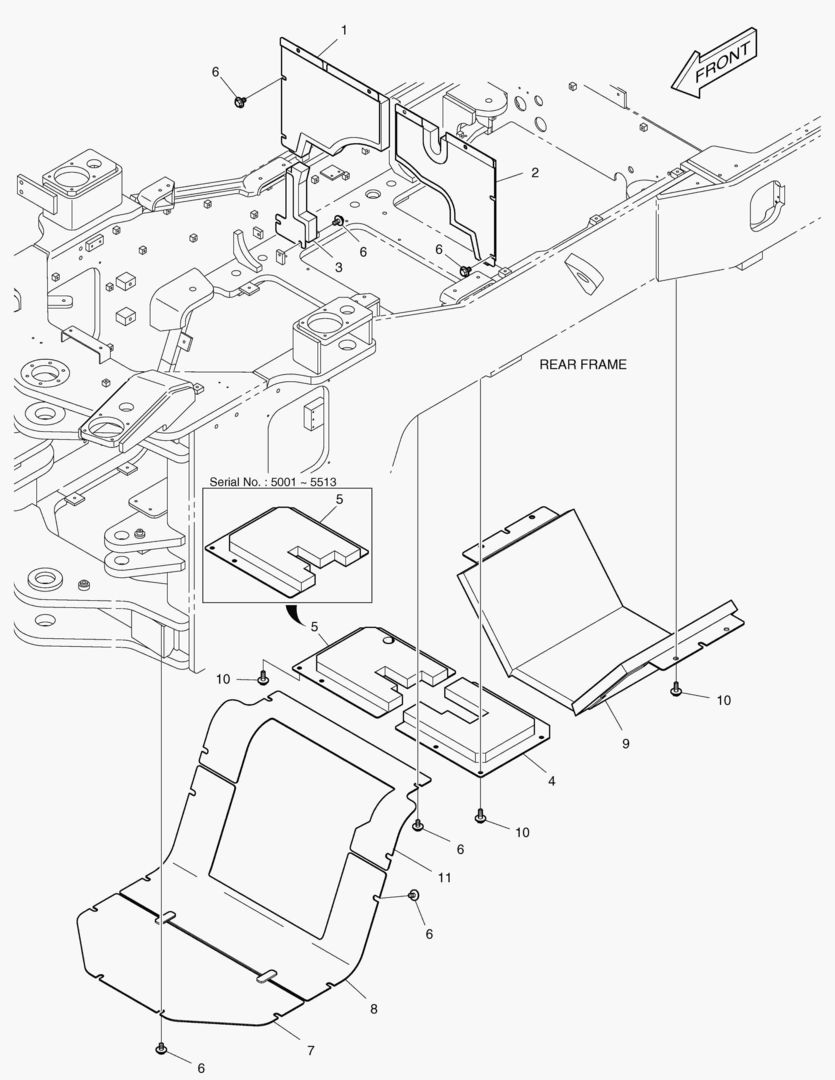 НИЖНЯЯ КРЫШКА ШУМОПОДАВЛЕНИЯ