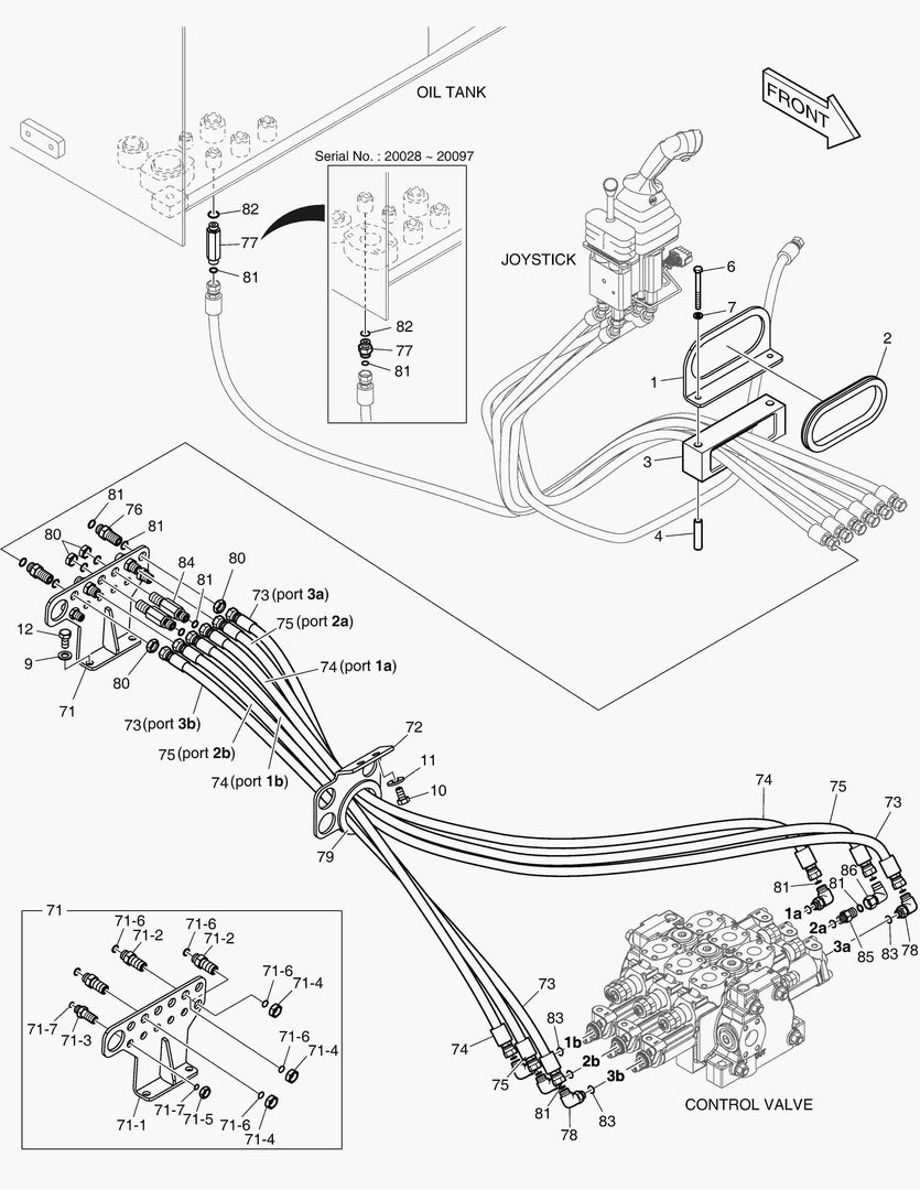 ТРУБОПРОВОД СЕРВОУПРАВЛЕНИЯ - 3-Й РЫЧАГ