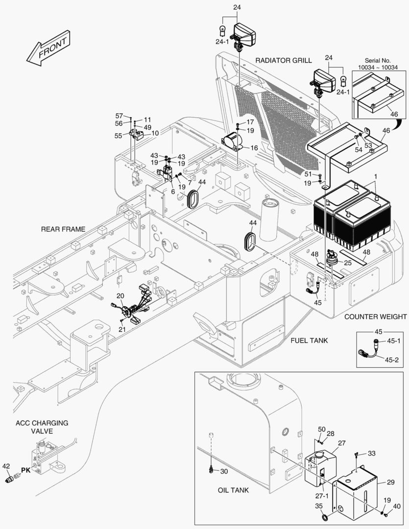 1580 ELECTRIC PARTS - BATTERY & REAR LAMP