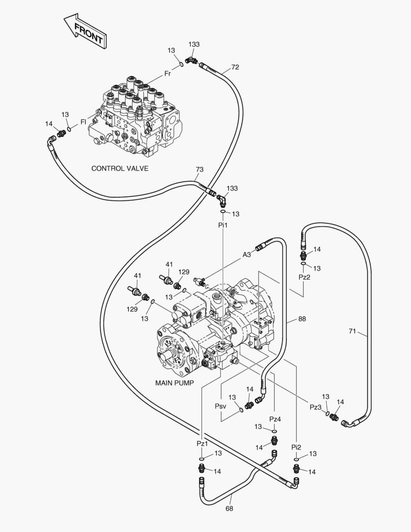 ТРУБОПРОВОД СЕРВОУПРАВЛЕНИЯ(13)
