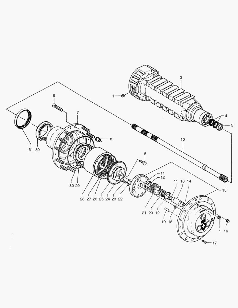 ПЛАНЕТАРНАЯ ПЕРЕДАЧА-ЗАДНЯЯ ОСЬ
