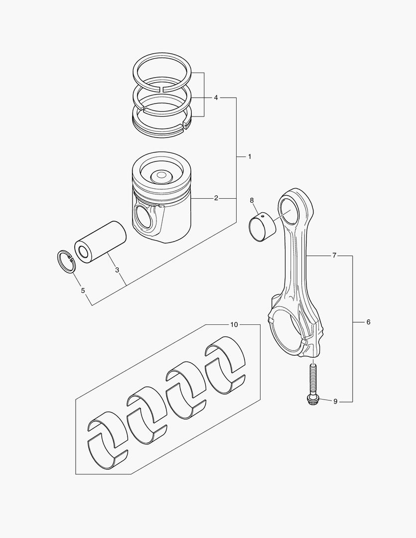 Спецтехника 003 PISTONS & CONNCETING RODS - главное фото