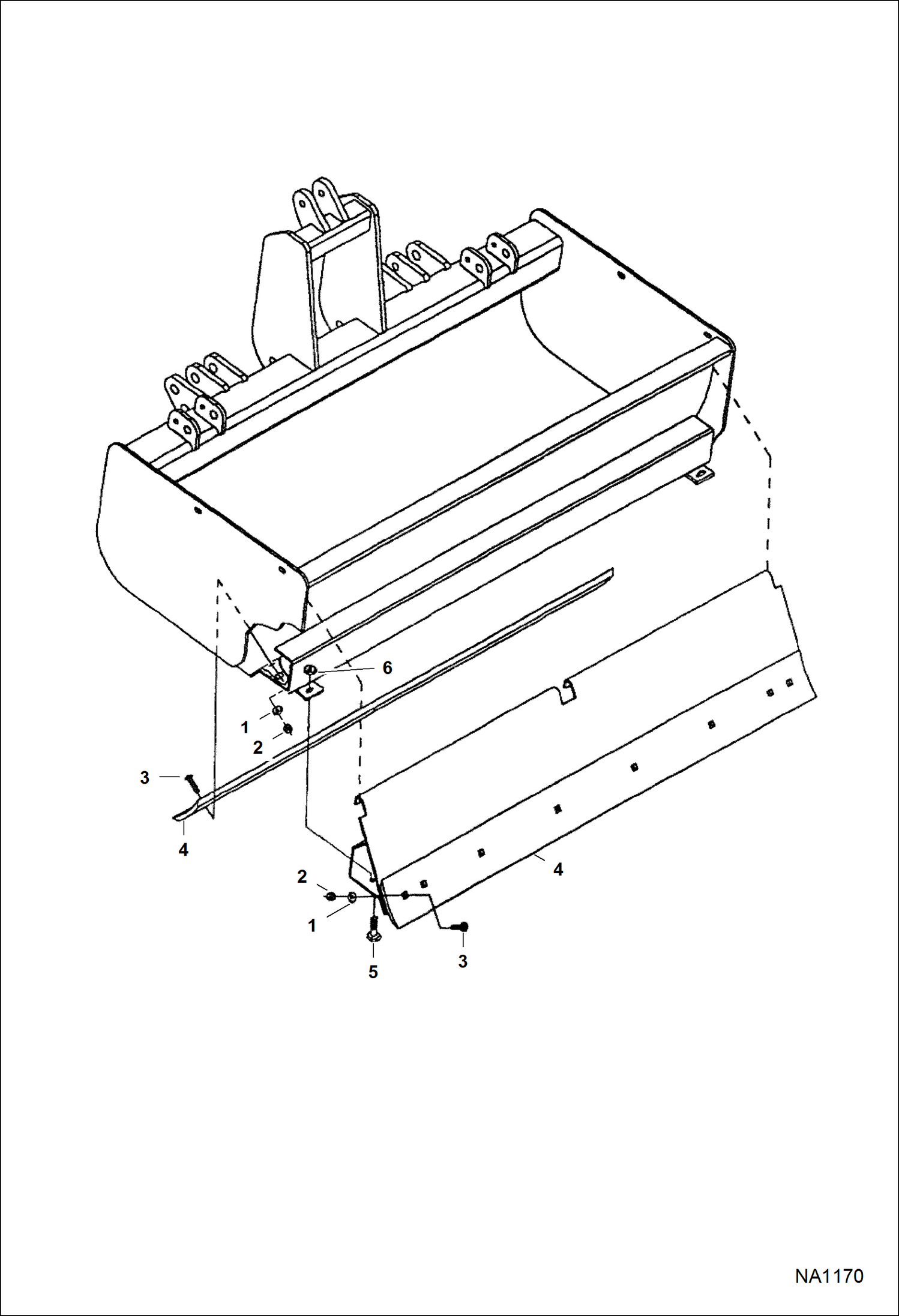КОРОБЧАТЫЙ ОТВАЛ ТЯЖЕЛОГО ТИПА (РЕЖУЩАЯ КРОМКА) (3HDBB72 AF4N) (3HDBB84 AF4P)
