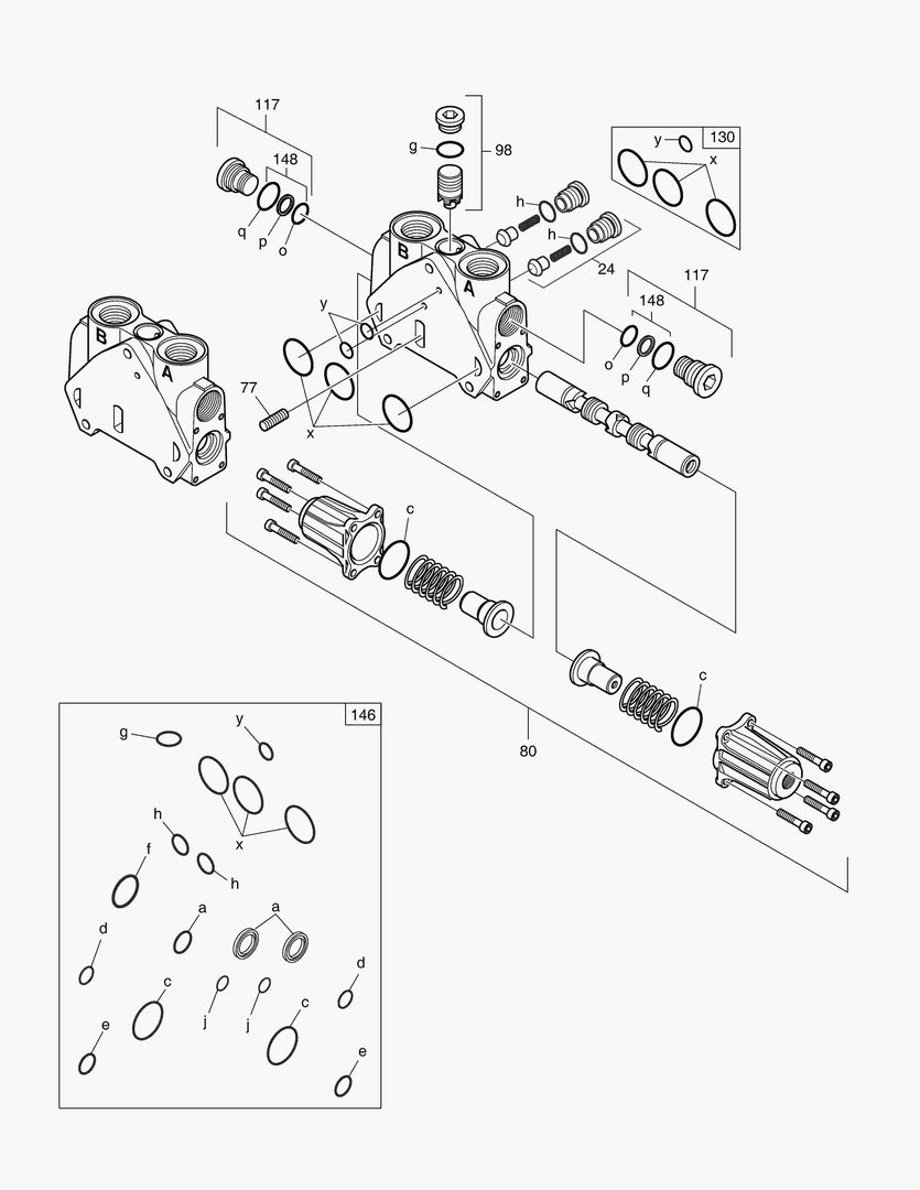 БЛОК ХОДА(ЛЕВОСТРОННИЙ) - РЕГУЛИРУЮЩИЙ КЛАПАН