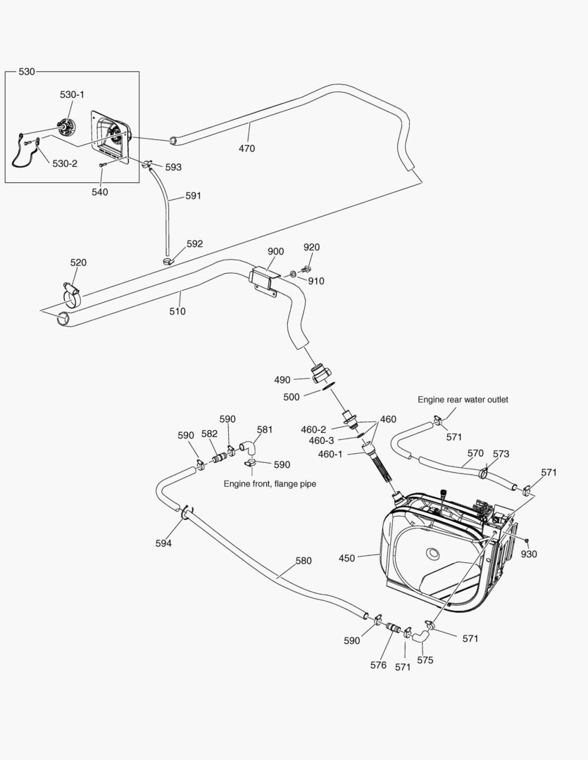 G051-40 SCR TANK AND HOSES