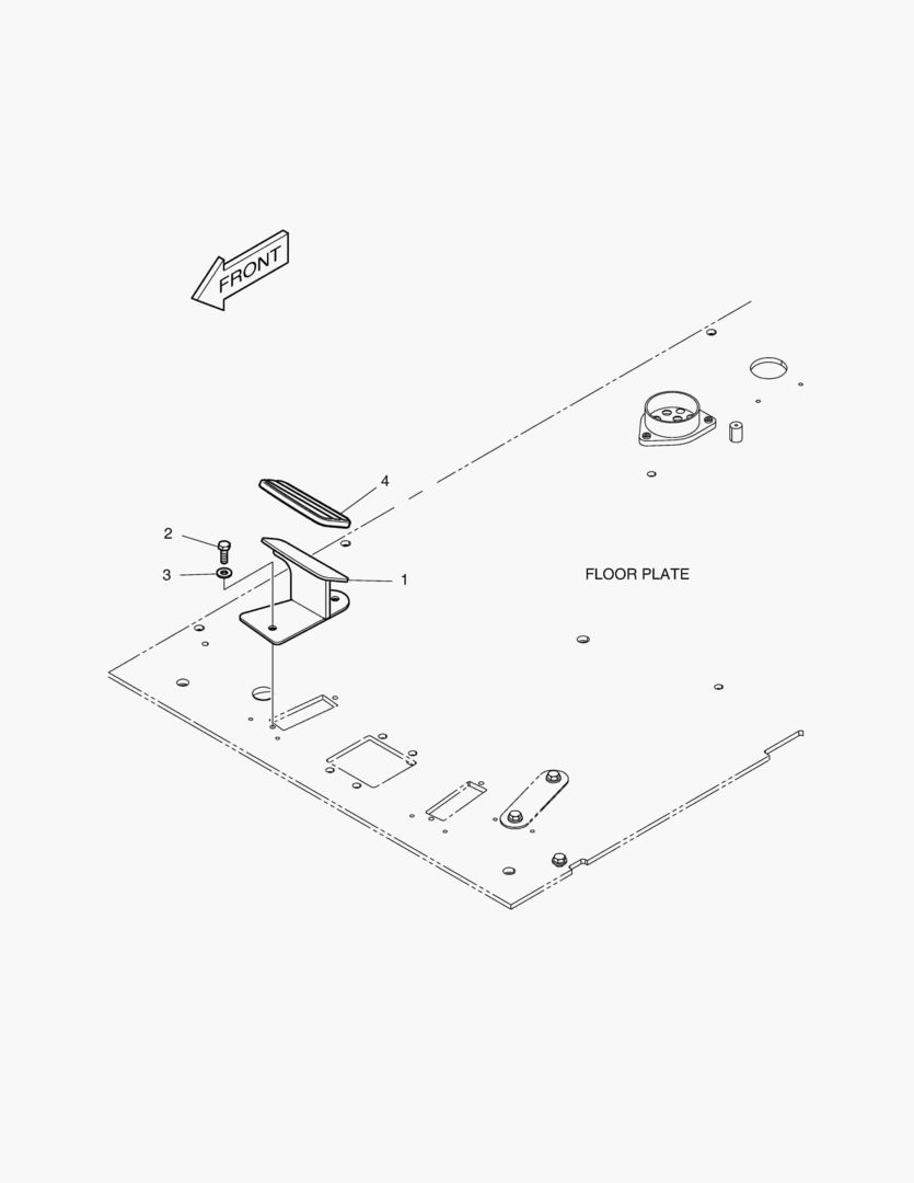 ПОДСТАВКА ДЛЯ НОГ - ЛЕВОСТОРОННИЙ