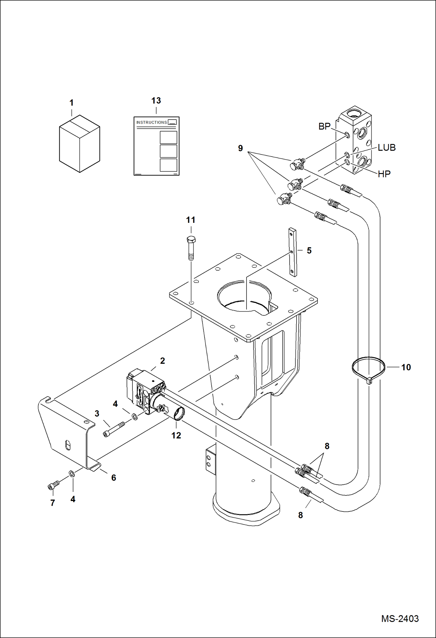 ГИДРОМОЛОТ (КОМПЛЕКТ ДЛЯ УСТРОЙСТВА АВТОМАТИЧЕСКОЙ СМАЗКИ) (HB2380) (ИСПОЛЬЗУЕТСЯ НА 442)