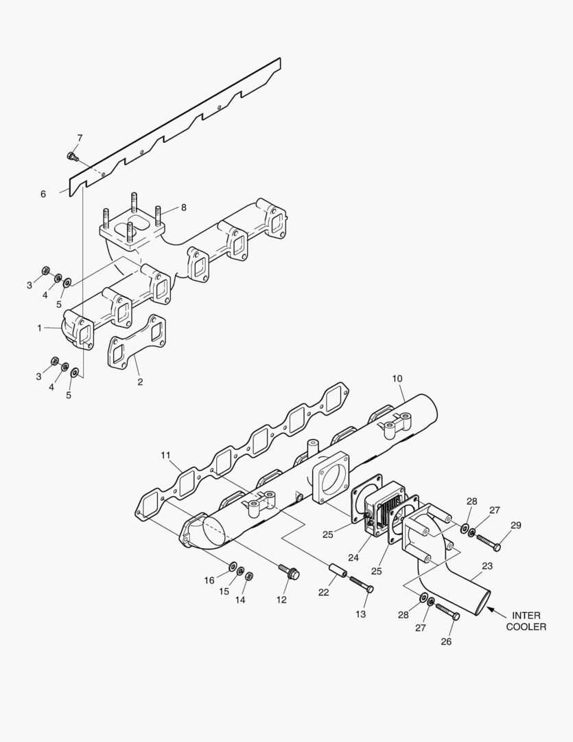 Схема 013 INTAKE & EXHAUST MANIFOLD