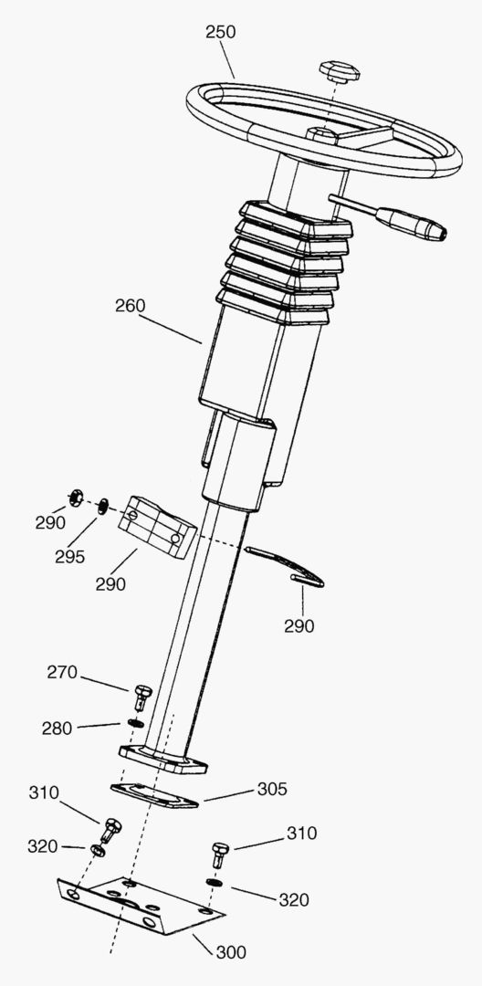 G320-6 STEERING COLUMN MOUNTING