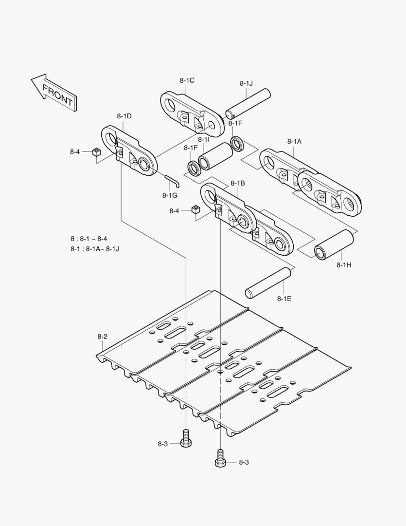 БАШМАК ГУСЕНИЦЫ В СБОРЕ-500G