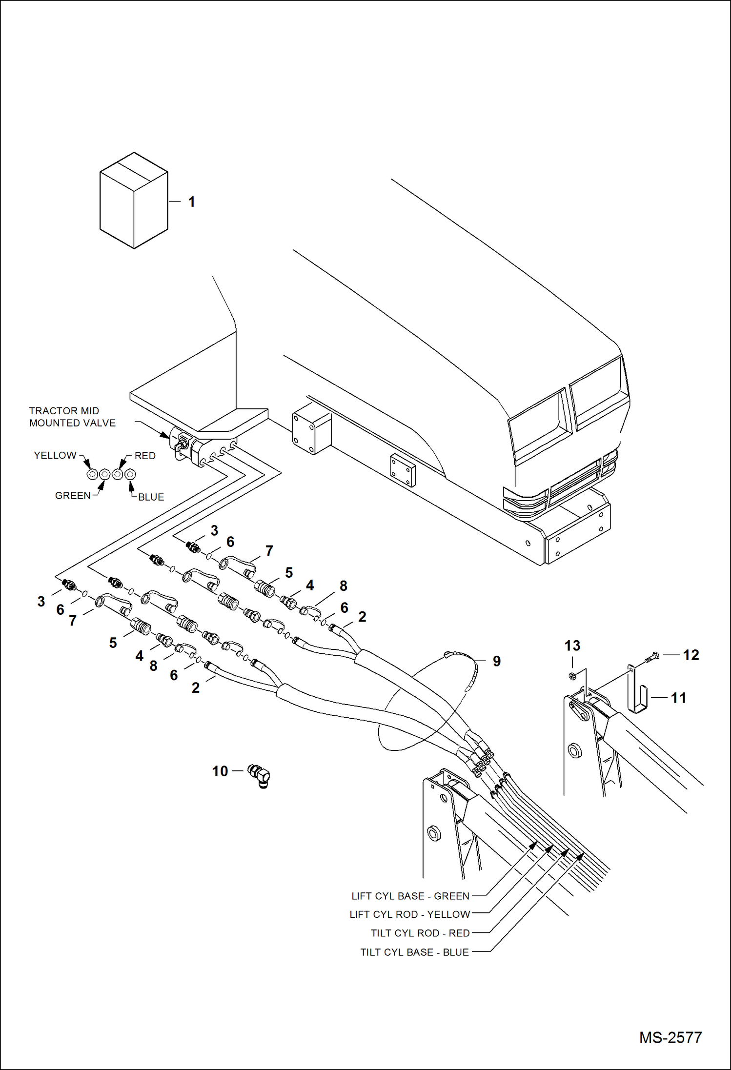 ОДНОКОВШОВЫЙ ПОГРУЗЧИК 6TL (A90Y) (КОМПЛЕКТ ШЛАНГОВ)