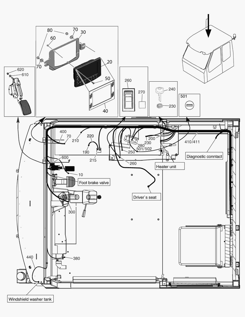 G230-4 EL.SYSTEM CABIN, MAIN CABLE SET