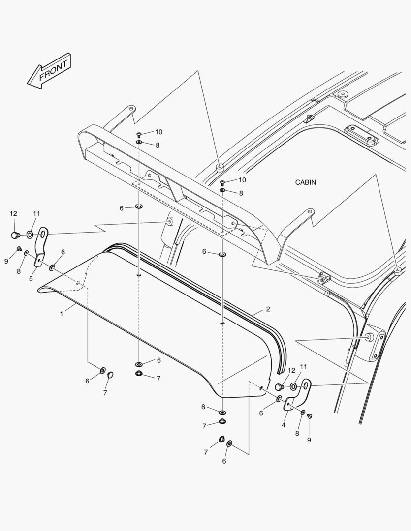 Спецтехника 6150 RAIN SHIELD & LAMP MOUNTING