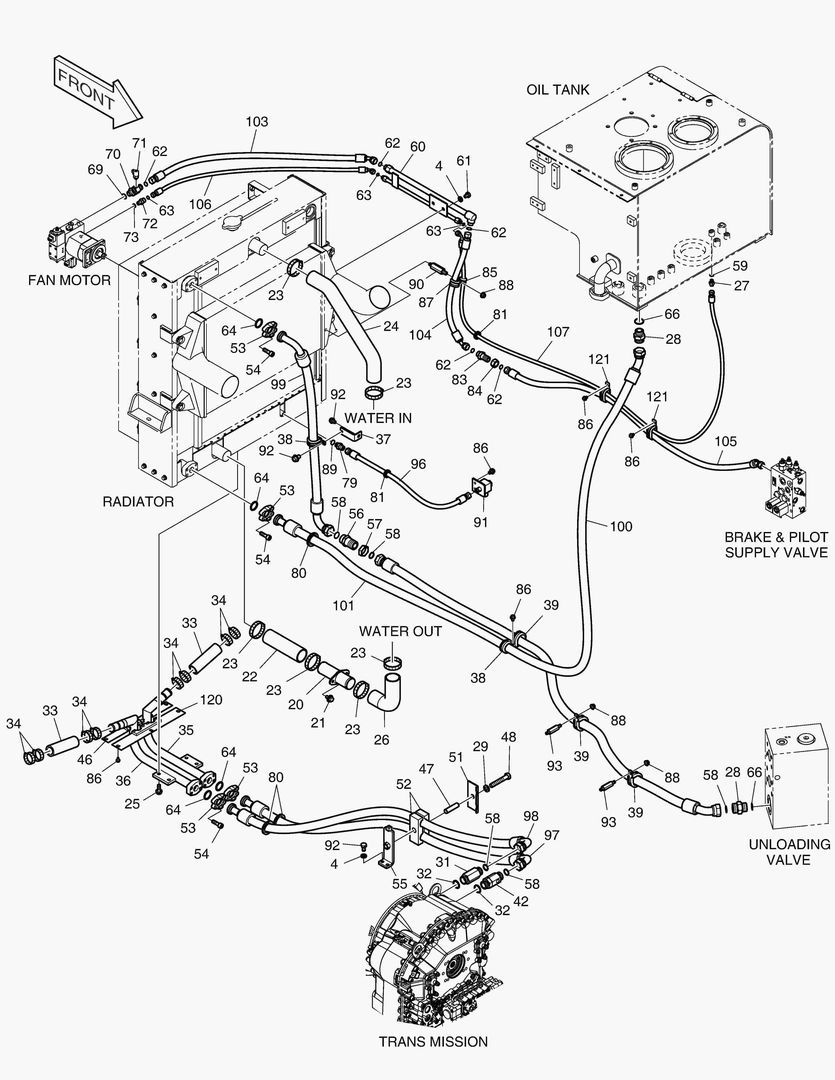 ТУБОПРОВОД МАСЛЯНОГО РАДИАТОРА(2)