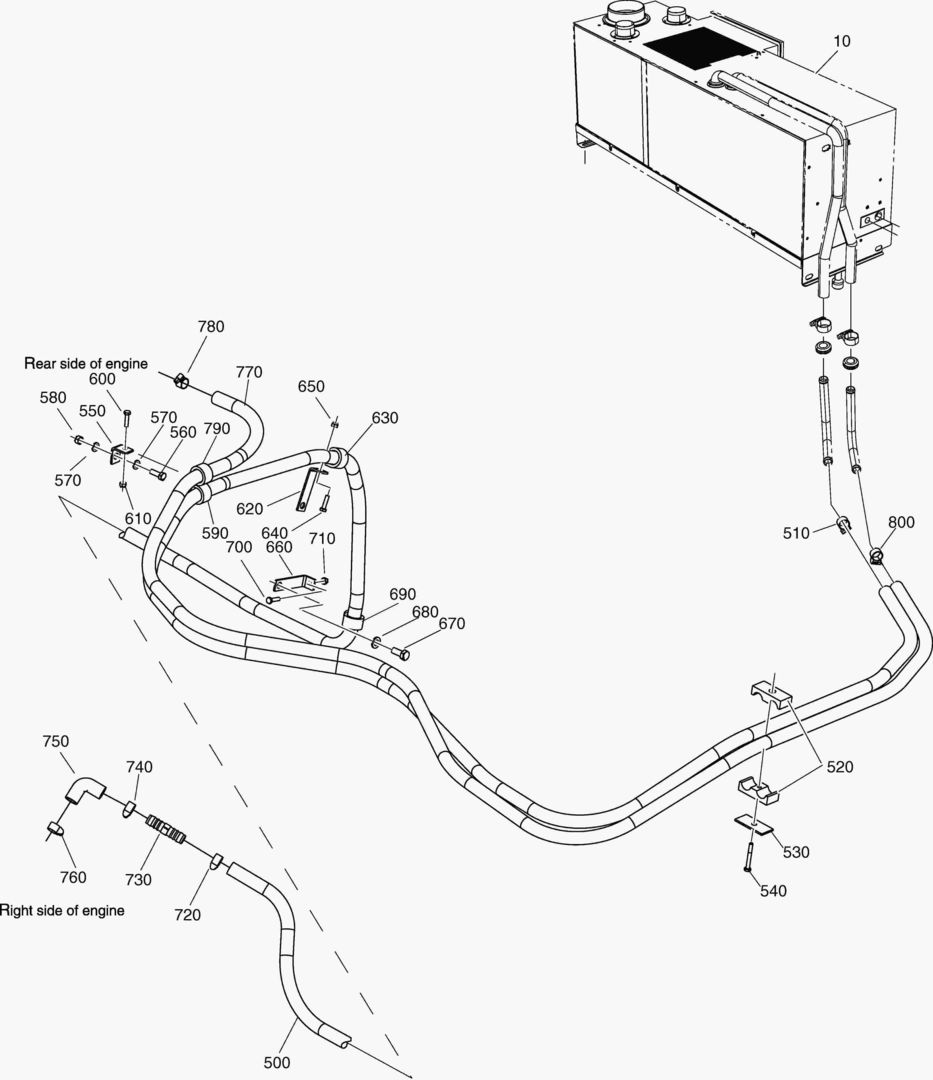 G380-20 AIR CONDITION - HOSE OUTSIDE CAB T2