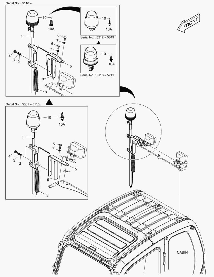 Спецтехника 6440 ROTATING BEACON(TELESCOPIC) WITH LAMP [5001~5599] - главное фото
