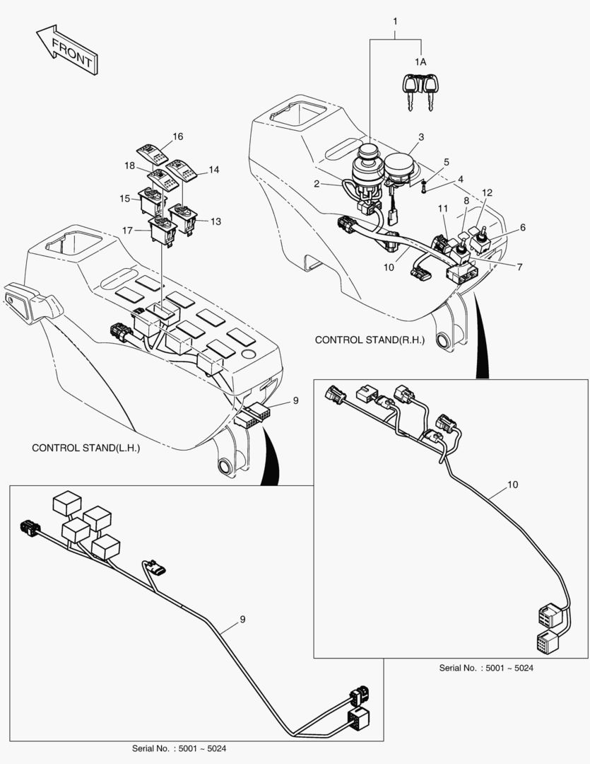 1720 ELECTRIC PARTS - CONTROL STAND [5001~5061]