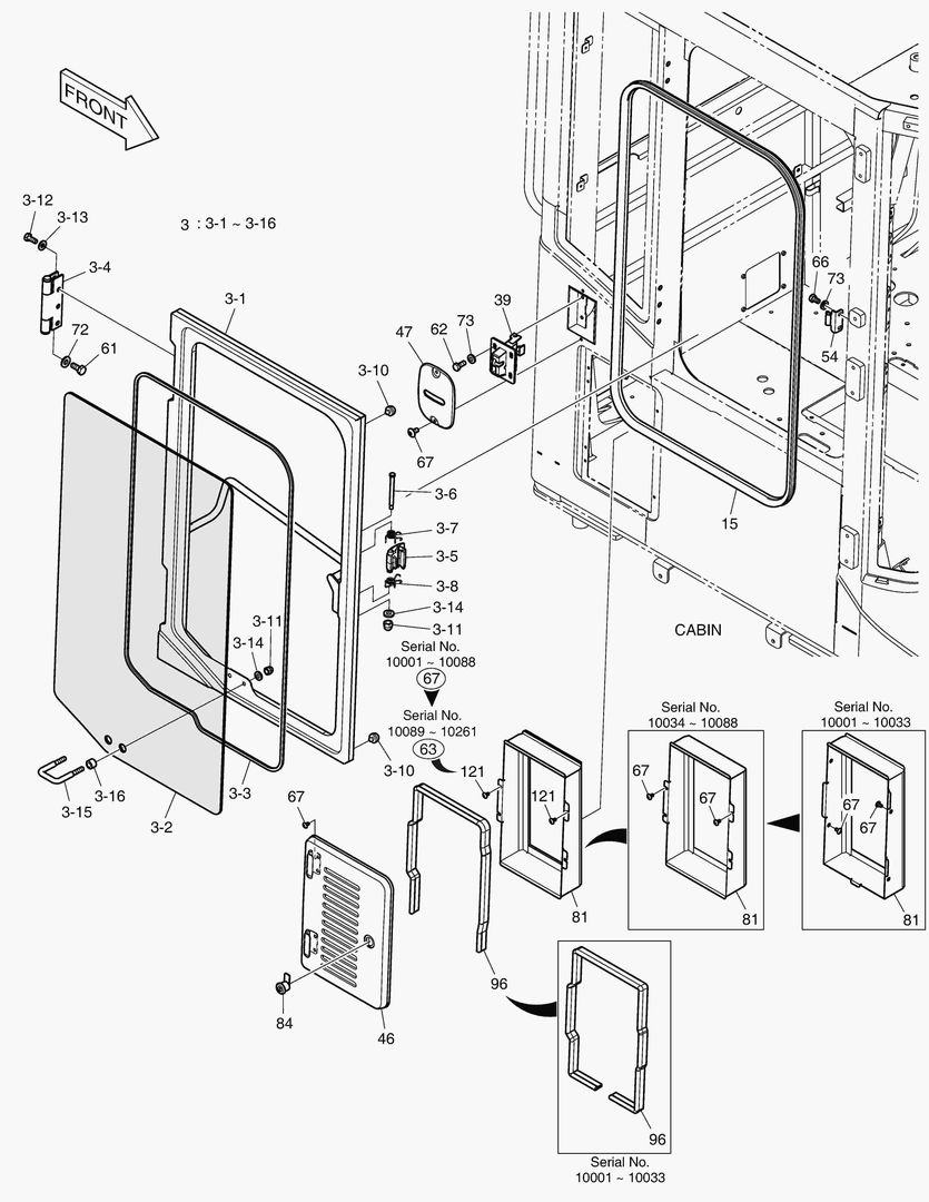 КАБИНА(4) - ДВЕРЬ В СБОРЕ(ПРАВОСТОРОННИЙ)