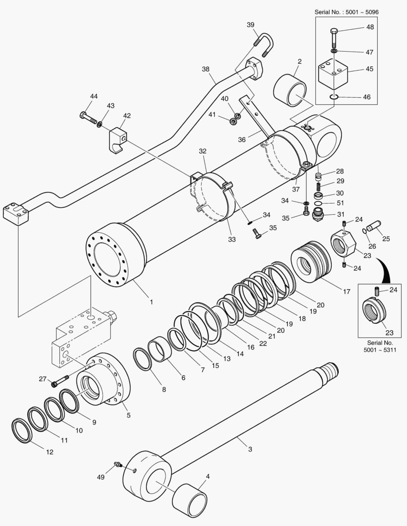 Спецтехника 4310 ARM CYLINDER - LOCK VALVE [5001~5352] - главное фото