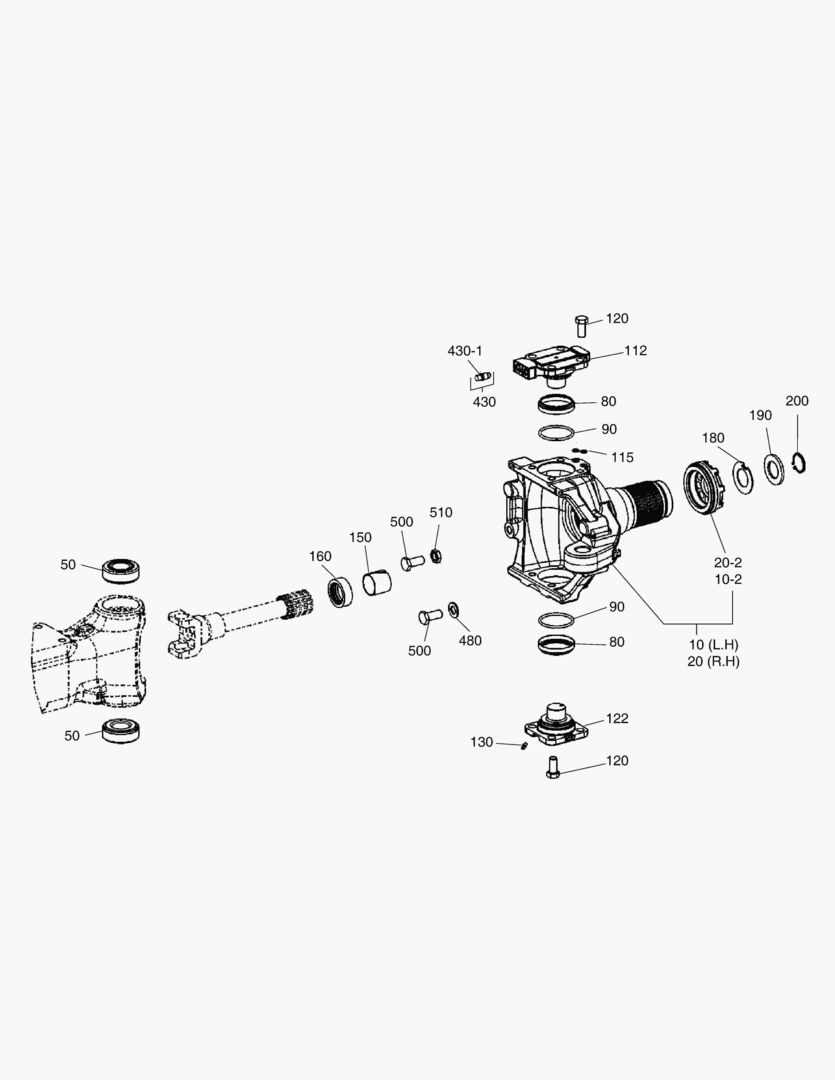 Схема 4511 JOINT HOUSING - FRONT AXLE [8166~8232]