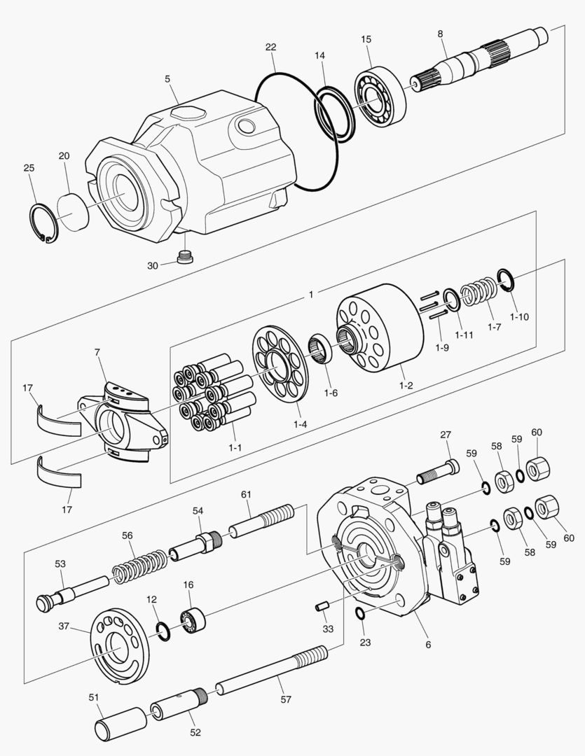 3400 MAIN & STEERING PUMP - ROTARY GROUP