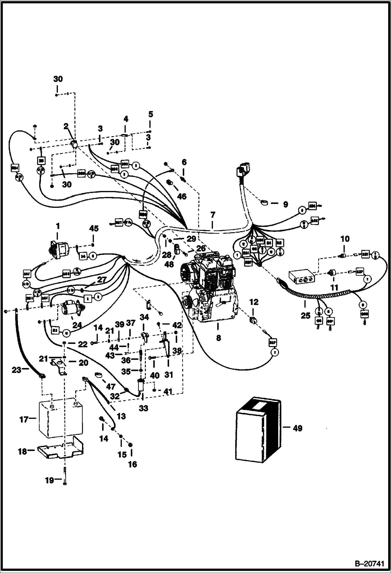 ЭЛЕКТРИЧЕСКАЯ СИСТЕМА ДВИГАТЕЛЯ (СЕРИЙНЫЙ НОМЕР 5005 11001 TO СЕРИЙНЫЙ НОМЕР 5005 13999)
