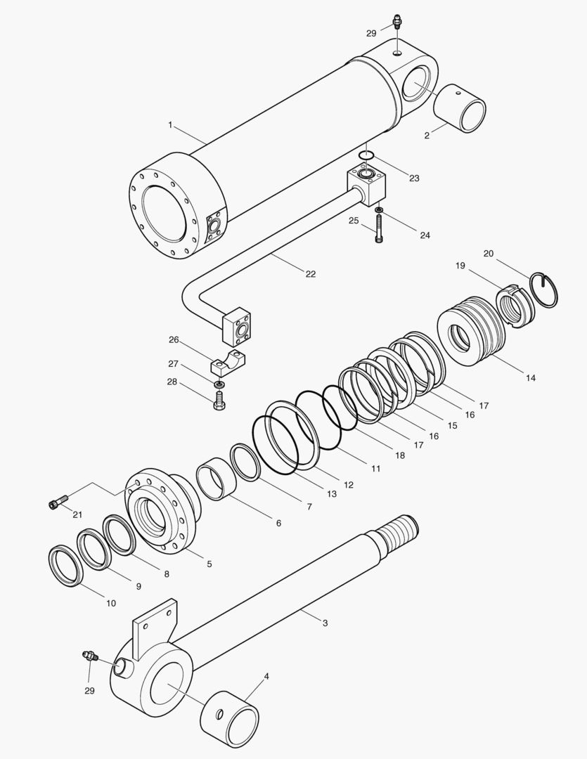 ЦИЛИНДР КОВША-ПРАВОСТОРОННИЙ