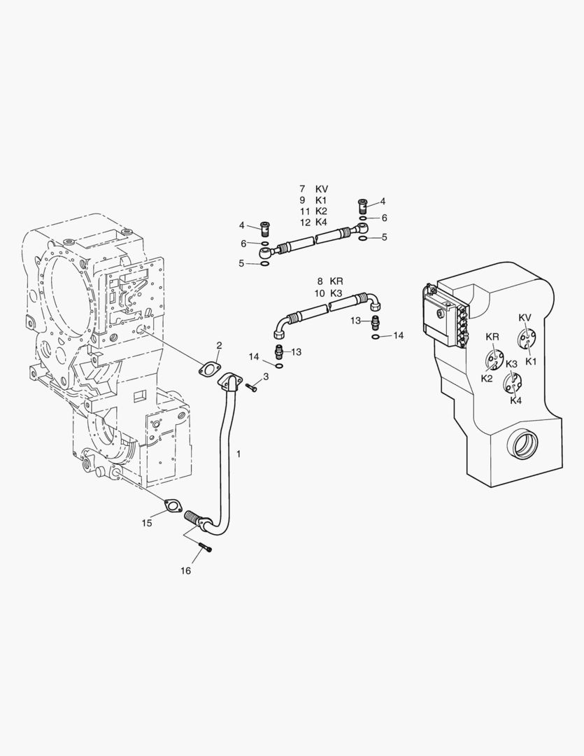 ТРАНСМИССИЯ-МАСЛЯНАЯ ТРУБКА-ZF ТРАНСМИССИЯ