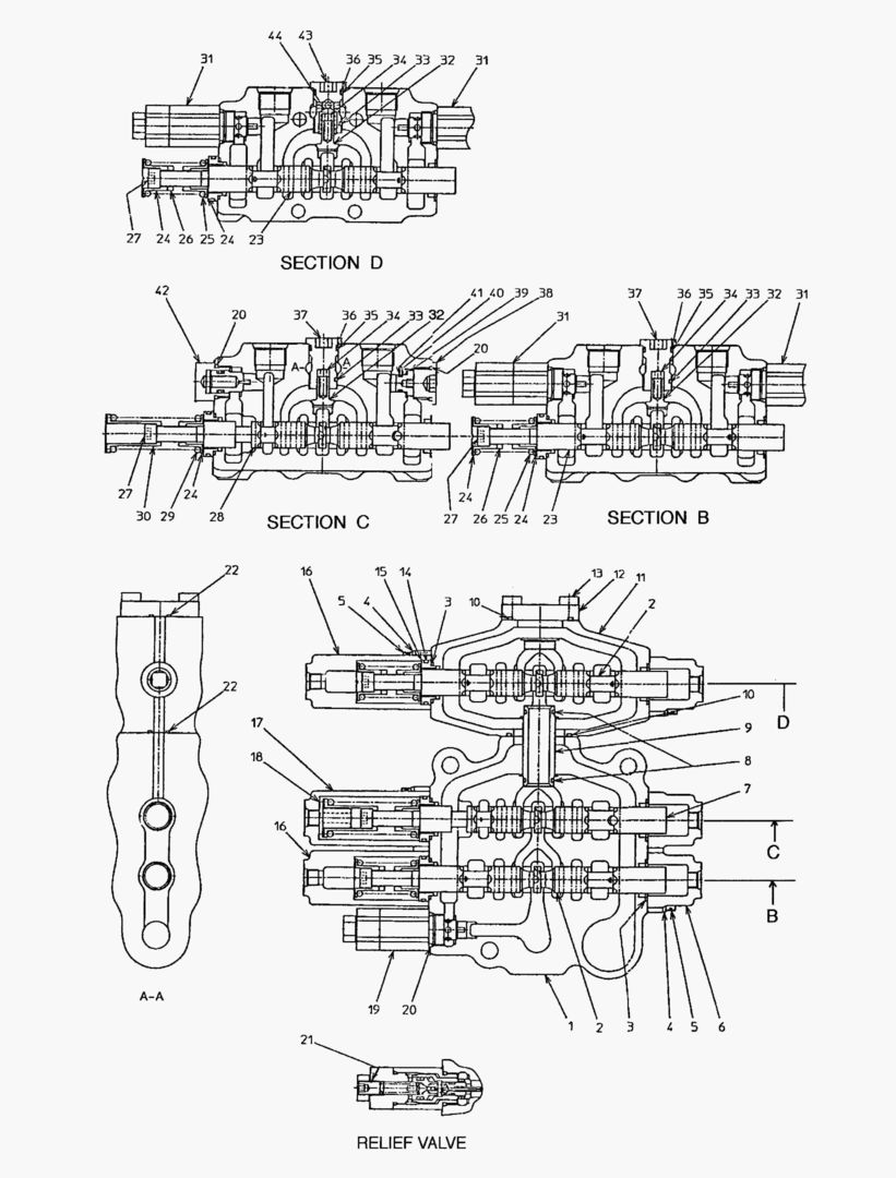 3375 CONTROL VALVE-3 SPOOL(TOSHIBA) [1141~]