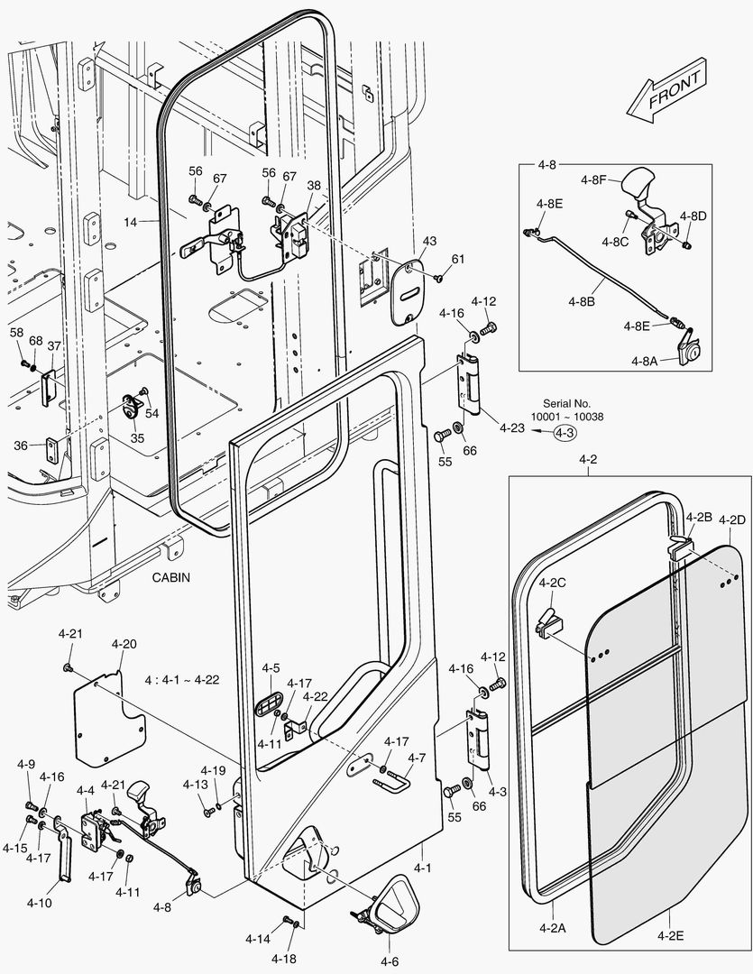 1430 CABIN(4) - DOOR ASS`Y(L.H)