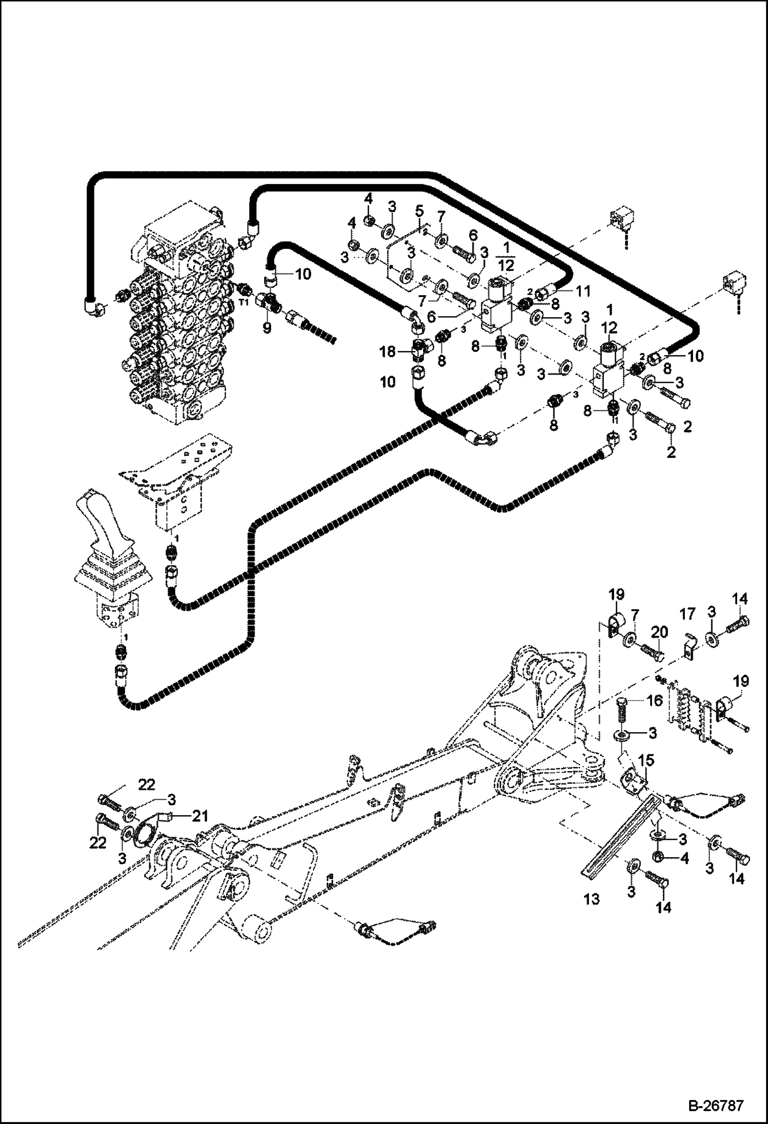 Схема ГИДРОУСТАНОВКА КРУГОВАЯ СХЕМА ОГРАНИЧЕНИЯ СТРЕЛЫ ПО ВЫСОТЕR - СТРЕЛА - ПРЕДЫДУЩАЯ ВЕРСИЯ