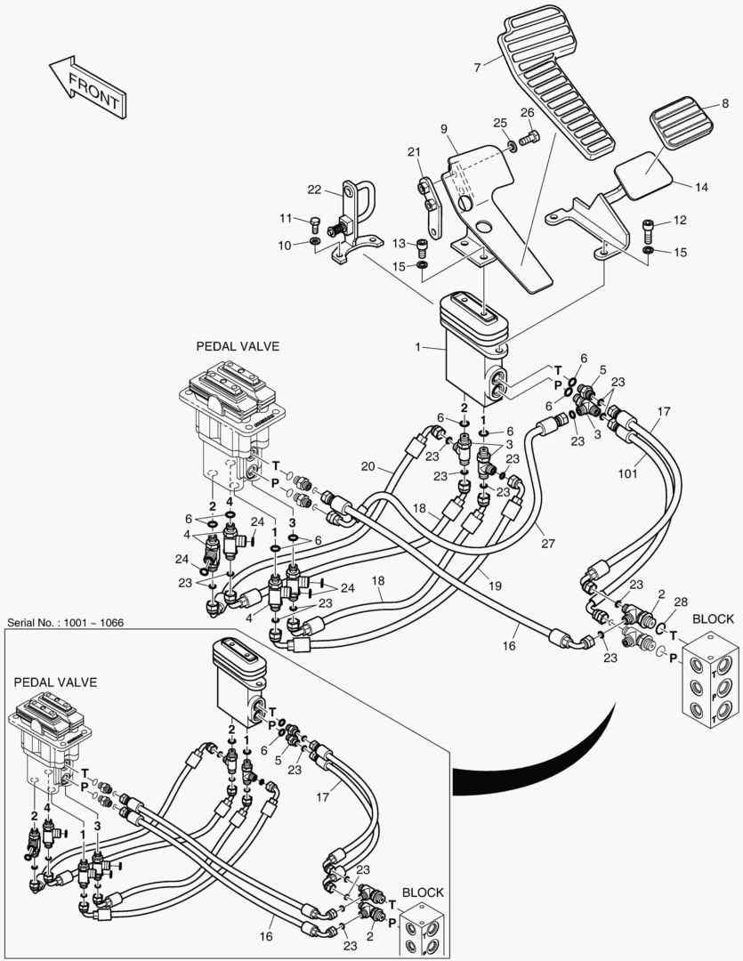 ТРУБОПРОВОД СЕРВОУПРАВЛЕНИЯ - ПРЯМОЙ ВАЛ ХОДА